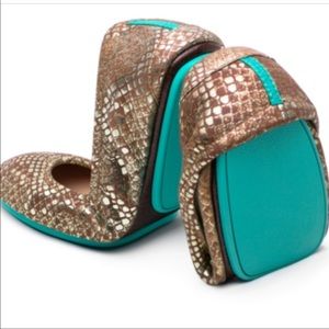 Tieks Wild Copper gold snake size 8